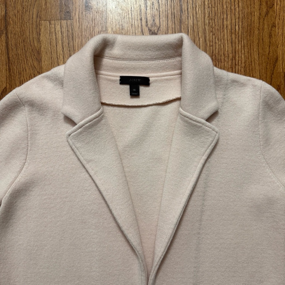 J. Crew Sophie open-front sweater-blazer in subtle rose pink size XS - Picture 3 of 14